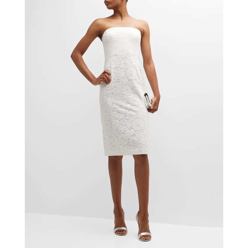 NWT Veronica Beard White Lace Sanaz Strapless Sheath Dress Size 6